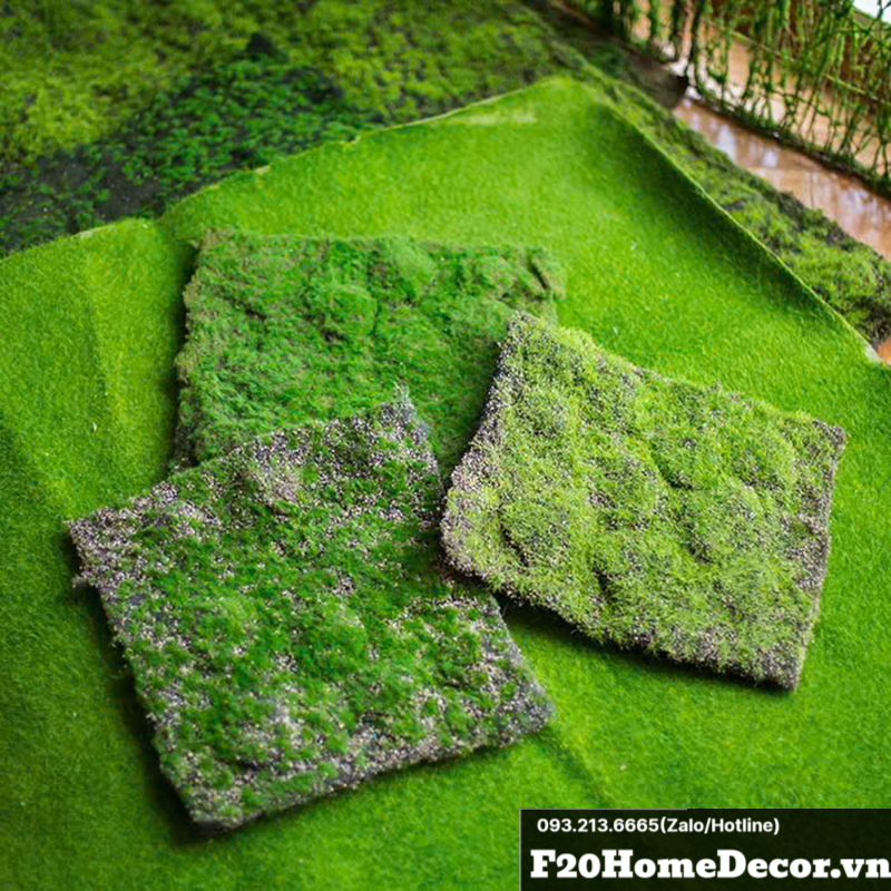 Tấm thảm rêu giả trang trí tường tiểu cảnh - F20 Home Decor