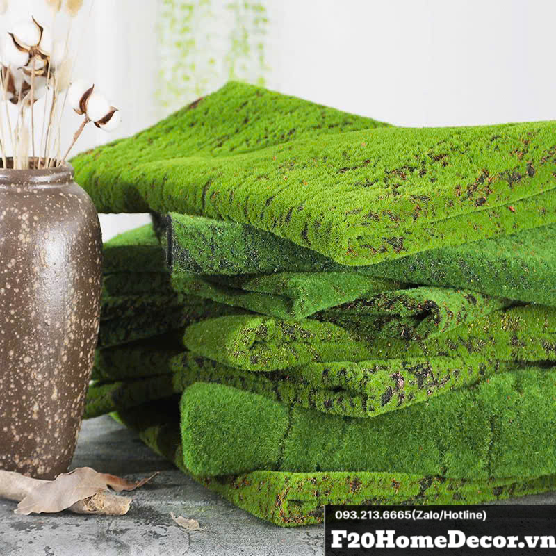 Tấm thảm rêu giả trang trí tường tiểu cảnh - F20 Home Decor