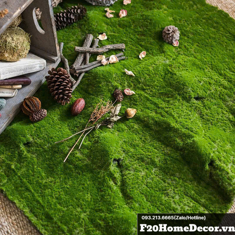 Tấm thảm rêu giả trang trí tường tiểu cảnh - F20 Home Decor